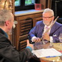Mit Flötisten-Legende Sir James Galway beim Interview für K-TV im Hotel Palace, München(2011)