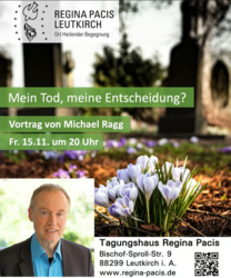 Plakat Sterbevortrag Regina Pacis 2024